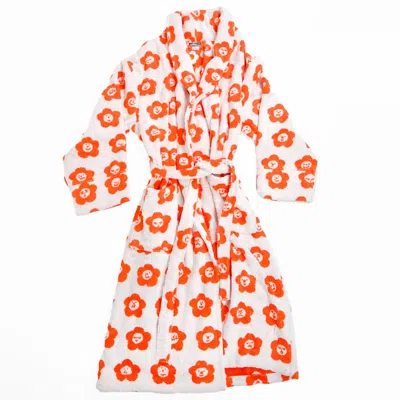 NATALI KOROMOTO WHITE / YELLOW / ORANGE FLOWER FRIENDS DAISY ROBE