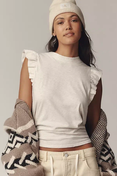 NATION LOS ANGELES PAULETTE RUFFLE TANK TOP