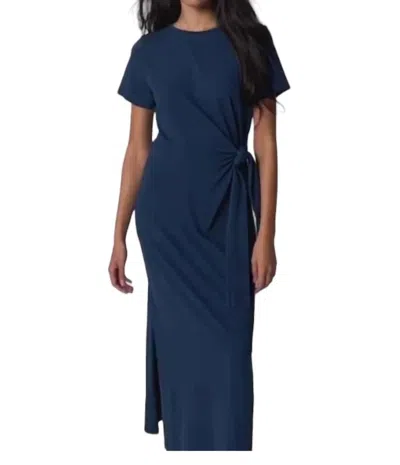 NATION LTD LAVI TIED T-SHIRT DRESS IN NAVY