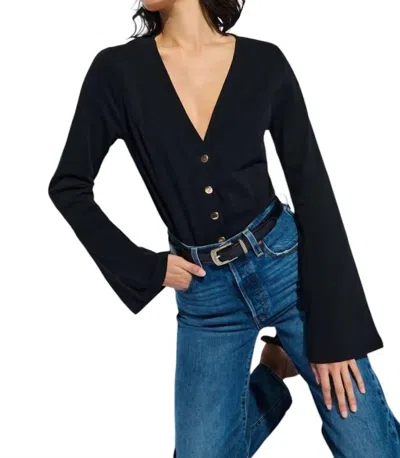 NATION LTD MARGAUX TOP IN JET BLACK