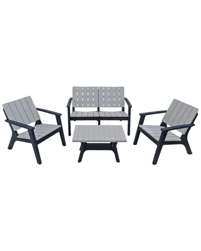 NATIONAL TREE COMPANY NATIONAL TREE COMPANY BERKLEY COLLECTION 4PC ALL-WEATHER CONVERSATION SET