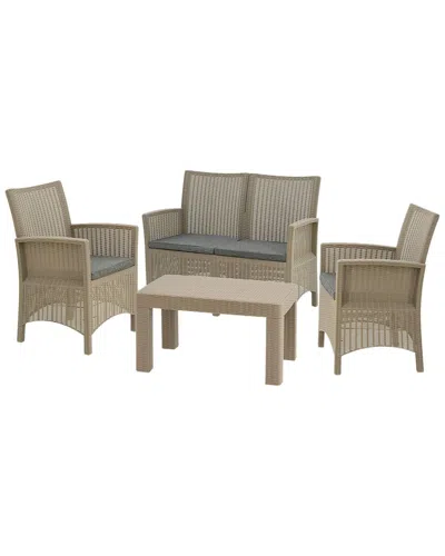 NATIONAL TREE COMPANY NATIONAL TREE COMPANY CARDIFF COLLECTION 4PC ALL-WEATHER CONVERSATION SET