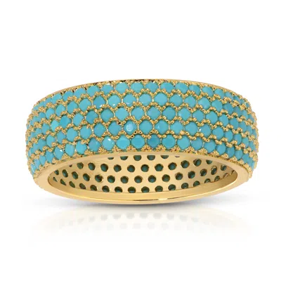 NATIVE GEM WOMEN'S BLUE MINI BILLIONAIRE RING TURQUOISE