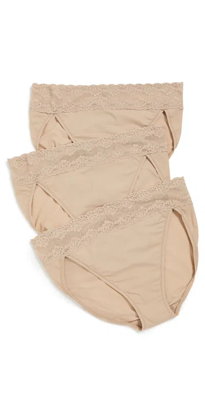 NATORI BLISS PERFECTION FRENCH BIKINI 3-PACK CAFE