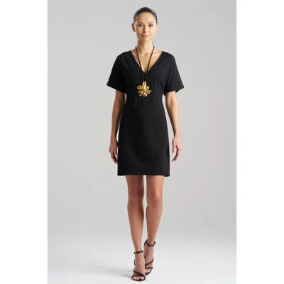 NATORI NATORI COMPACT KNIT SHORT SLEEVE SHEATH DRESS