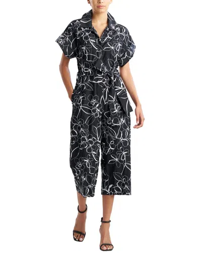 NATORI NATORI FLOWER STENCIL JUMPSUIT
