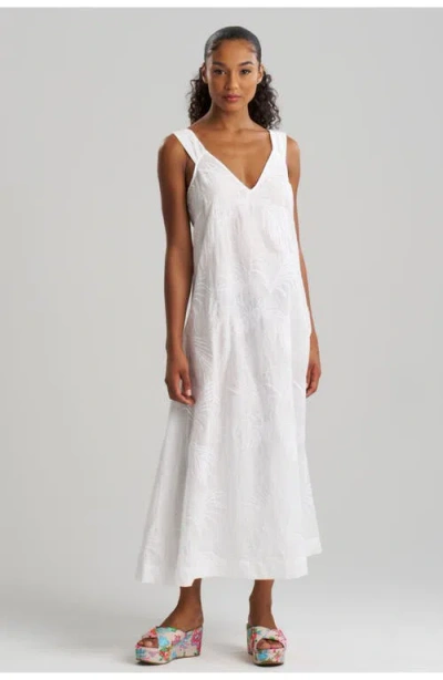 NATORI NATORI PALM MAXI COVER-UP DRESS