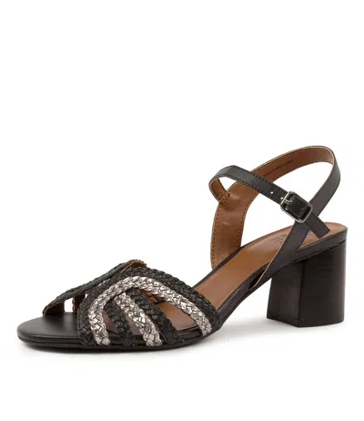 NATURALIZER NATURALIZER KINGSTON BLACK MULTI WOMENS SHOES CASUAL SANDALS HEELED