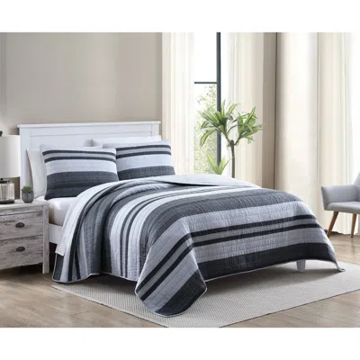 NAUTICA ARDMOORE GREY KING QUILT SHAM SET