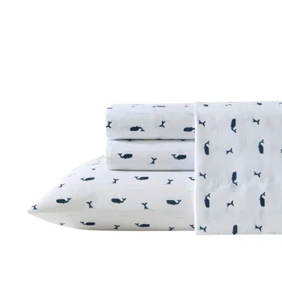 NAUTICA CASPIAN WHALES NAVY TWIN SHEET SET
