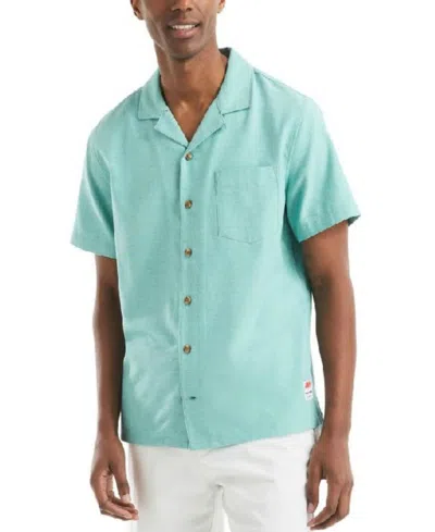 NAUTICA JAWS X NAUTICA MEN'S CLASSIC-FIT JASPE DOBBY BUTTON-DOWN SHIRT