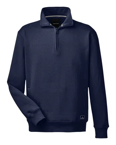 NAUTICA MEN'S ANCHOR FLEECE QUARTER-ZIP SWEATSHIRT