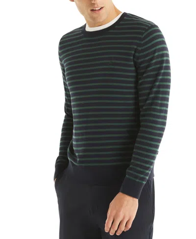 NAUTICA MEN'S NAVTECH CLASSIC-FIT STRIPE CREWNECK SWEATER