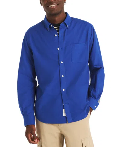 NAUTICA MEN'S RELAXED-FIT LONG SLEEVE BUTTON-DOWN OXFORD SHIRT