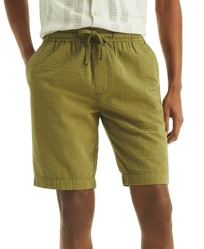 NAUTICA MEN'S SEERSUCKER DRAWSTRING 9-1/2" SHORTS