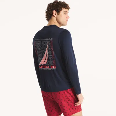 NAUTICA MENS NAVTECH RASH GUARD SWIM SHIRT