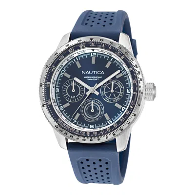 NAUTICA MENS SILICONE MULTI-FUNCTION WATCH