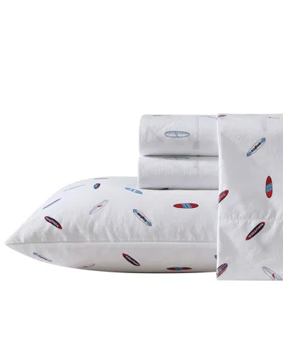 NAUTICA PRINTED 200-THREAD COUNT COTTON PERCALE 4-PC. SHEET SET, FULL