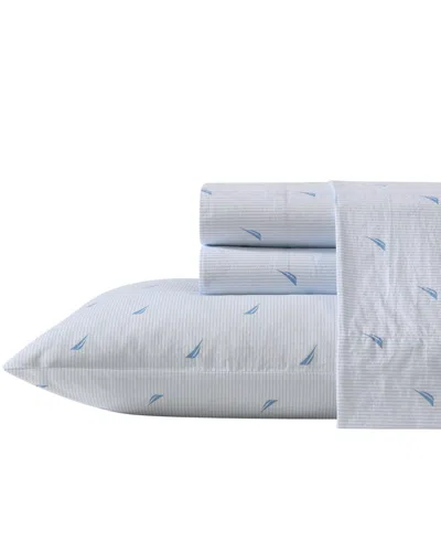 NAUTICA PRINTED 200-THREAD COUNT COTTON PERCALE 4-PC. SHEET SET, KING