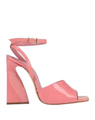 NCUB NCUB WOMAN SANDALS PINK SIZE 8 LEATHER