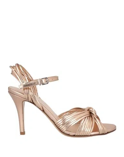 NCUB NCUB WOMAN SANDALS ROSE GOLD SIZE 8 LEATHER