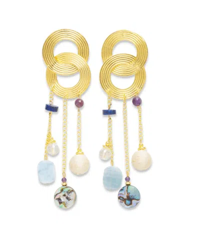 NECTAR NECTAR NEW YORK 18K GOLD PLATED ALICIA DANGLE EARRINGS