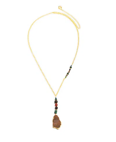 NECTAR NECTAR NEW YORK 18K GOLD PLATED NYASHA LONG CHAIN NECKLACE