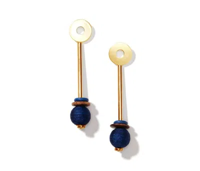 NECTAR NECTAR NEW YORK NAVY GEMSTONE DROP EARRINGS