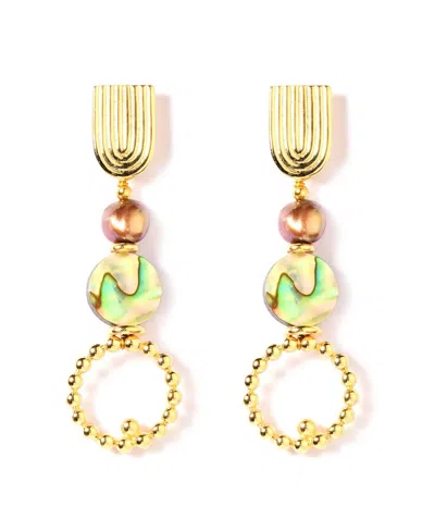 NECTAR NECTAR NEW YORK TRANQUILITY ABALONE DANGLE EARRINGS