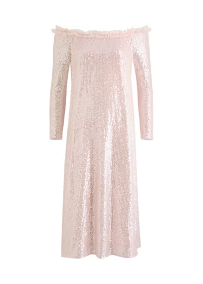 NEEDLE & THREAD NEEDLE & THREAD ESME SEQUIN-EMBELLISHED TULLE MIDI DRESS