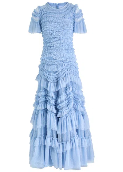 NEEDLE & THREAD NEEDLE & THREAD ROSE RUFFLED TULLE GOWN