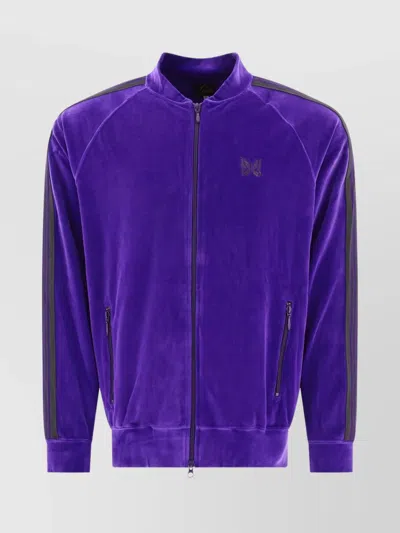 NEEDLES PULLOVER PLUSH STRIPED ACCENTS