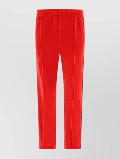 NEEDLES RIBBED TEXTURE TRACK TROUSERS WITH SIDE STRIPES
