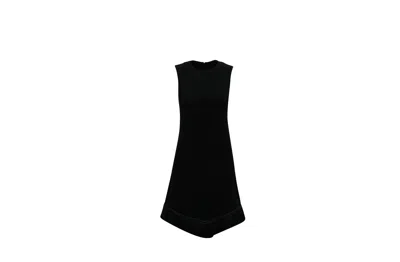 NEIL BARRETT ABOVE-THE-KNEE DRESS IN BLACK TRIACETATE