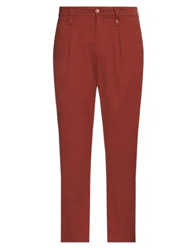 NEILL KATTER NEILL KATTER MAN PANTS RUST SIZE 36 COTTON, LINEN