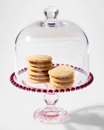 NEIMAN MARCUS FOOTED DESSERT PLATE WITH DOME