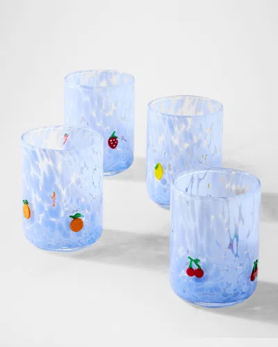 NEIMAN MARCUS FRUITY FIESTA 20 OZ. TUMBLERS, SET OF 4