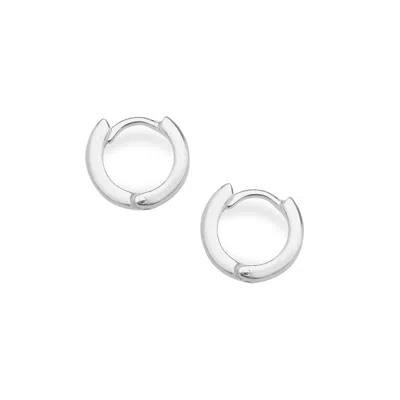NELLOU JEWELLERY WOMEN'S NELL HUGGIE EARRINGS STERLING SILVER SMALL
