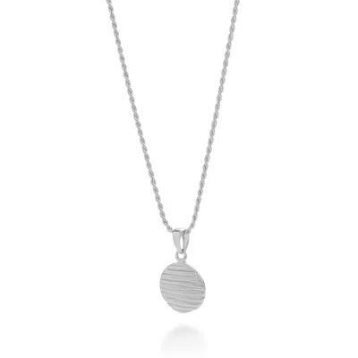 NELLOU JEWELLERY WOMEN'S WAVE DISC NECKLACE STERLING SILVER