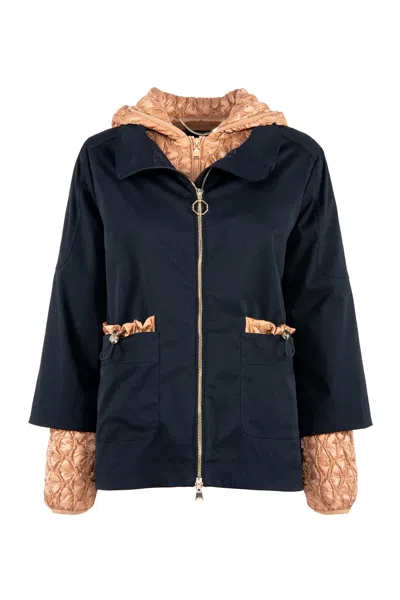 NENETTE TECHNICAL DUVET WOMAN NENETTE 36BB-IOGI-2186 BLACK/NOISETTE