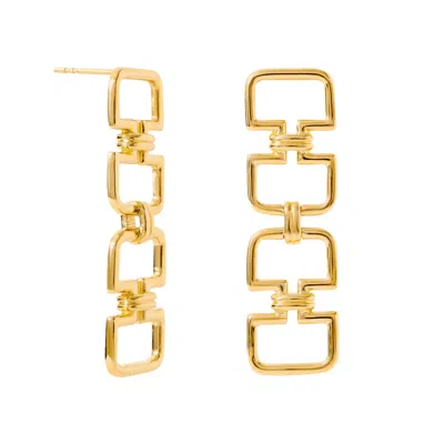 NEOLA DESIGN WOMEN'S GOLD DROP EARRINGS GEOMETRIC CORDULA