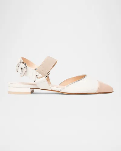 NEROGIARDINI BICOLOR CAP-TOE SLINGBACK FLATS