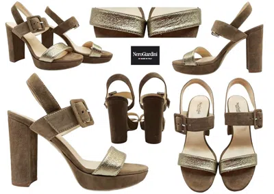 NEROGIARDINI SANDALEN FRAU NERO GIARDINI E012200D SCHUHE ABSATZ HOCH PLATEAU CASUAL MODISCH