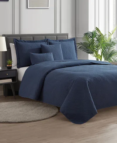 NESTL DIAMOND EMBOSSED 5-PC. QUILT SET, FULL/QUEEN