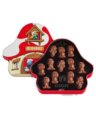 NEUHAUS CHOCOLATE SMURFS MUSHROOM HOUSE TIN MILK CHOCOLATES, 24 PIECE