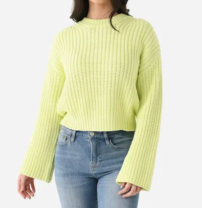 NEVER A WALLFLOWER CHUNKY CREWNECK SWEATER IN LIME
