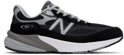 NEW BALANCE BLACK 'MADE IN USA' 990V6 SNEAKERS