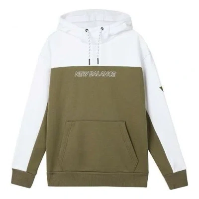 NEW BALANCE New Balance Casual Color Block Hoodie 'White Olive Green'