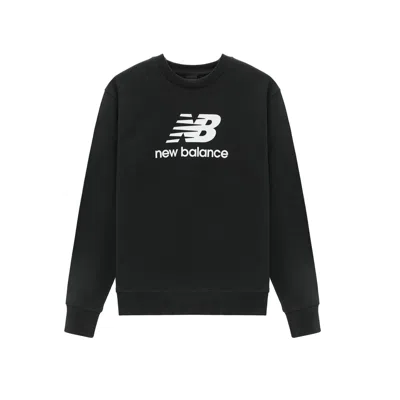 NEW BALANCE New Balance Essentials Stacked Logo French Terry Crewneck Asia Sizing 'Black'