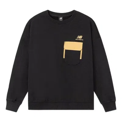 NEW BALANCE New Balance Logo Pocket Sweatshirt 'Black Yellow'